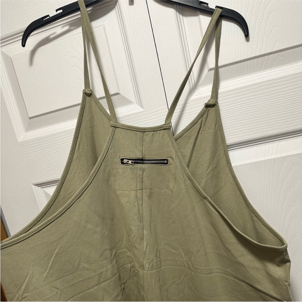 Source Unknown Olive Green Sleeveless Romper Jumpsuit - Picture 2 of 5
